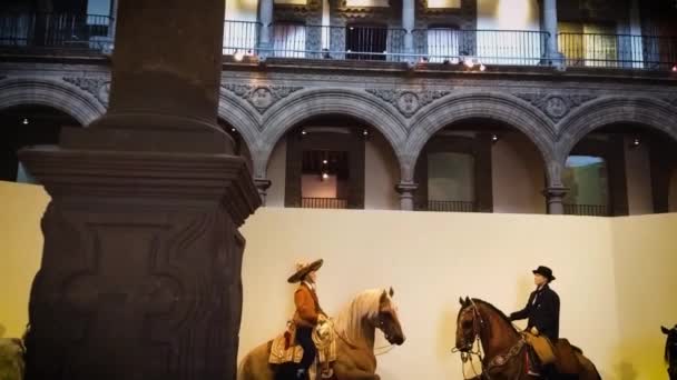 Inclinação Coluna Arcos Palácio Iturbide México — Vídeo de Stock