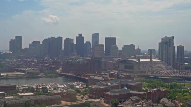 Vue Centre Ville Boston Avec Pont — Video
