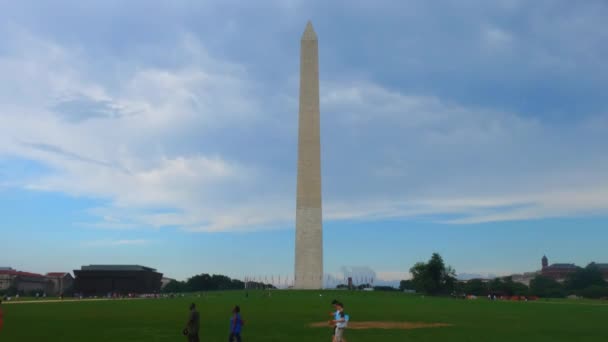 Tüm Washington Anıtı Görünümünü — Stok video