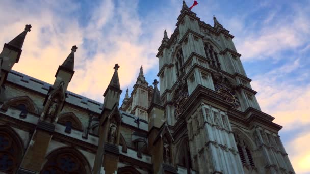 Westminster Abbey Perspektif Londra Ngiltere — Stok video