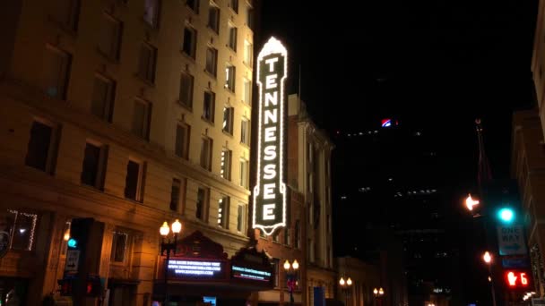 Video Tennessee Theater Marquee — Stock Video