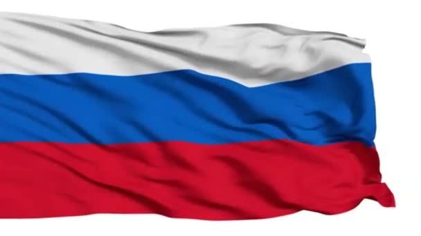 Bucle Sin Fisuras Bandera Rusia Ondeando Viento — Vídeos de Stock