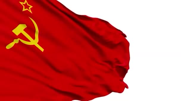 Ussr Union Der Sozialistischen Sowjetrepubliken Flagge — Stockvideo