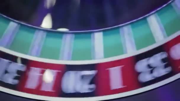 Roulette Spinnenwiel start — Stockvideo