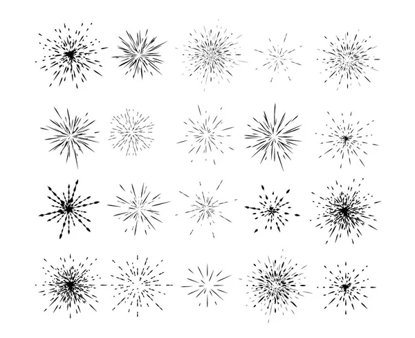 Patlama ışınları elementler tasarlar. Radyal çizgiler kümesi