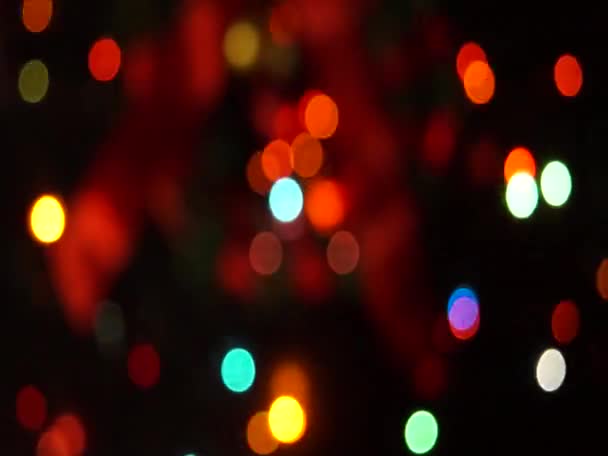 Розмиті Різдвяні Новорічні Свята Фон Боке — стокове відео