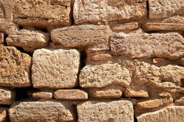 Pamukkale yakınlarındaki Hierapolis antik kentinde taş duvar dokusu