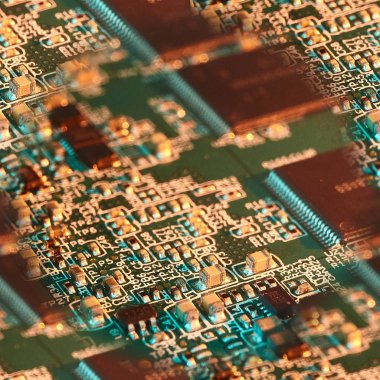 sorunsuz desen çeşitli yongaları, dijital panoları. Yaratıcı aydınlatmada teknik cihazların bileşenleri. Işlemci,