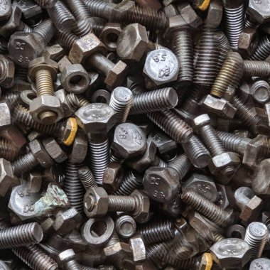 Dikişsiz cıvata ve somunlar - sürekli çoğaltmak için arka plan.