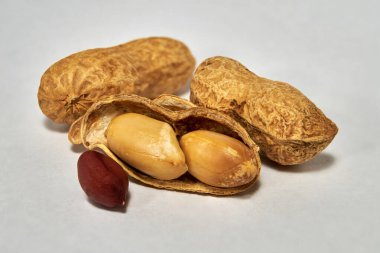 Yakın planda kavrulmuş fıstık. Organik vejetaryen yemekleri.