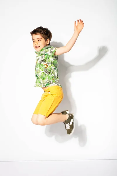 Young boy posing on white background — Stock Photo, Image