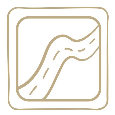 altın renkli vektör grafik yapılan otoyol simgesi.