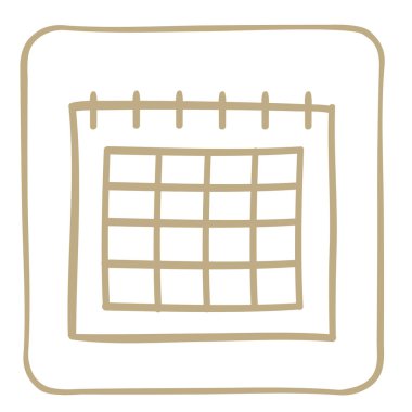 Hafif kahverengi kare simgesini yol haritası. Vektör grafikleri.