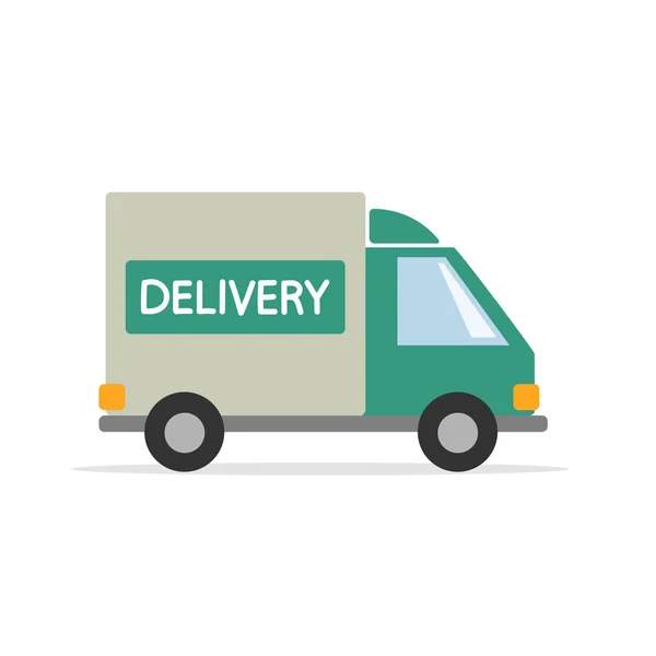 Delivery Working Car Vector Graphics Flat Style — Stock Vector