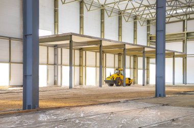 Sanayi binası yapım aşamasında