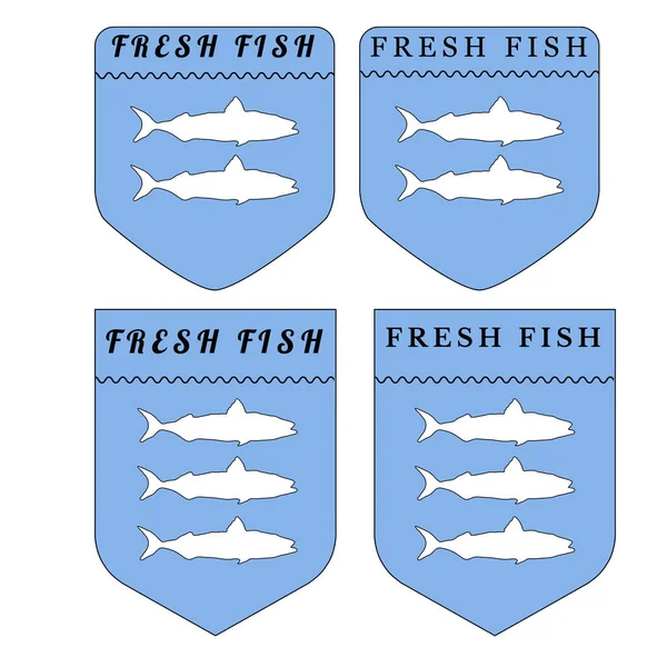 Vektör çizim simgesini taze balık ayarla