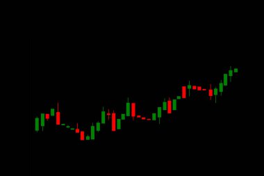 Japon mum ekonomi grafik siyah arka plan üzerinde büyüyen