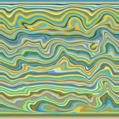 Yatay dalgaların 100 renk satır vektör arka plan