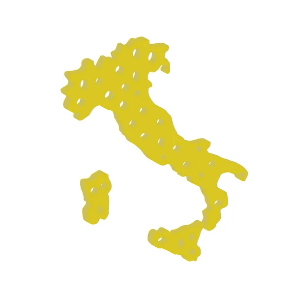 Italy Cheese Form Map Design — Stock Vector