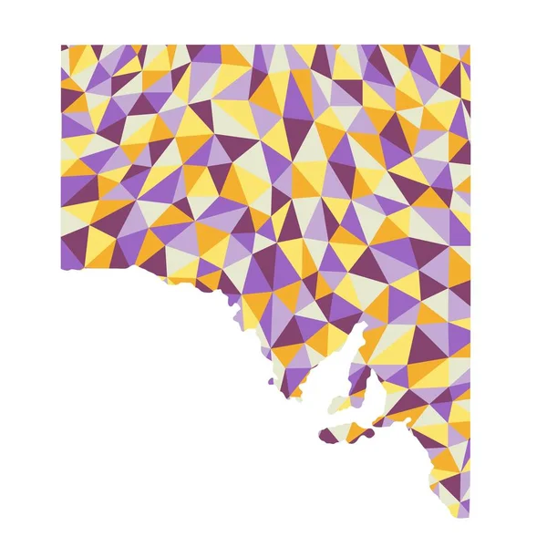 Australia Meridional Australia Estado Poligonal Mapa Fondo Bajo Poli Estilo — Archivo Imágenes Vectoriales