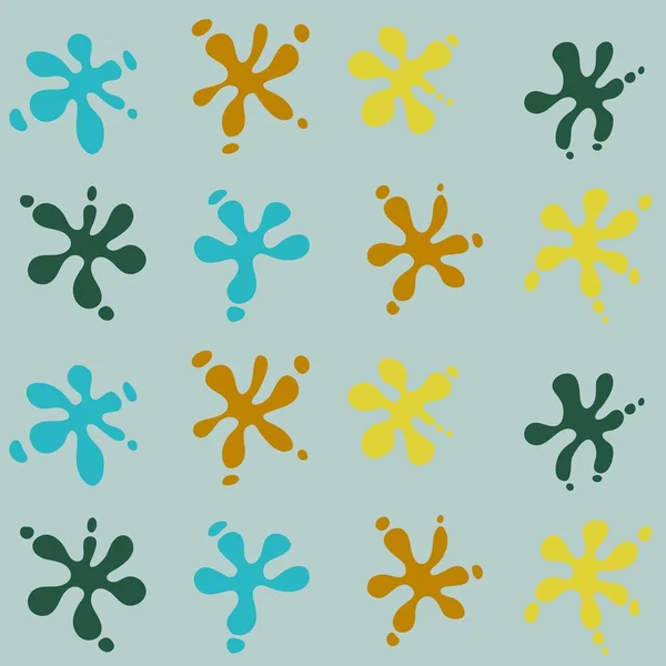 Motif Pour Fond Transparent Taches Colorées Avec Des Gouttes Bleu — Image vectorielle