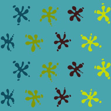 Shift illüstrasyon mavi, sarı, yeşil ile sorunsuz arka plan renkli lekeler ve damlalar için desen