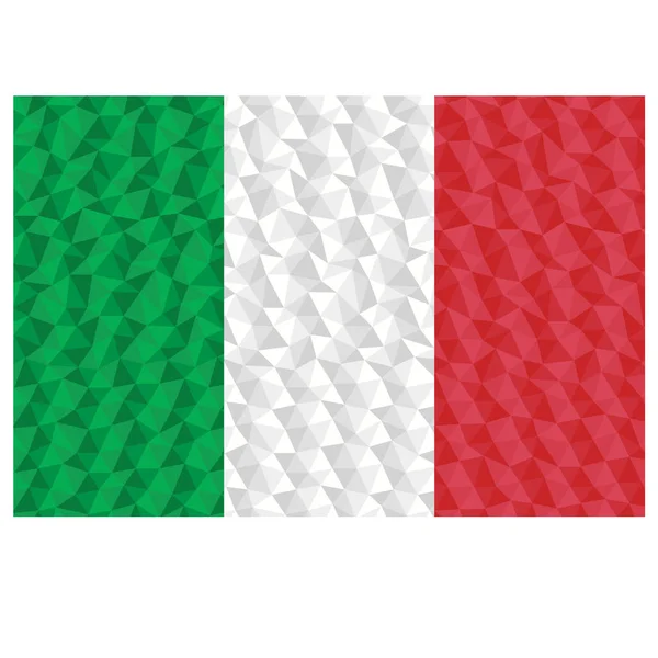 Bandiera Poligonale Italia Simbolo Nazionale Basso Poli Stile Vettoriale Illustrazione — Vettoriale Stock