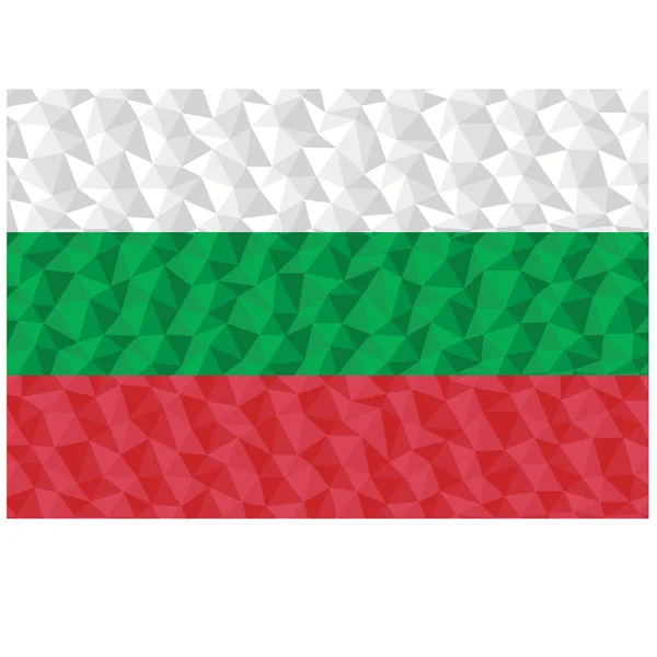 Polygonal Flag Bulgaria National Symbol Background Low Poly Style Vector — Stock Vector