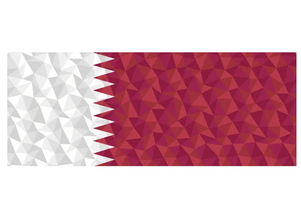 卡塔尔国家标志背景低多边形矢量图示爱 — 图库矢量图片