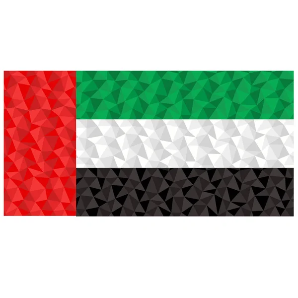 Drapeau Polygonal Des Émirats Arabes Unis Symbole National Fond Bas — Image vectorielle