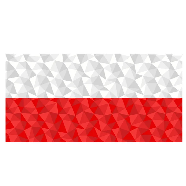 Drapeau Polygonal Thuringe Allemagne Symbole National Fond Bas Poly Style — Image vectorielle