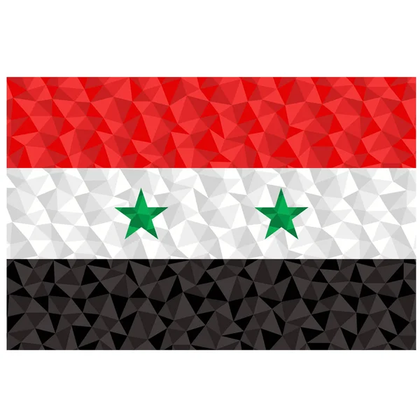 Polygonal Flag Syria National Symbol Background Low Poly Style Vector — Stock Vector