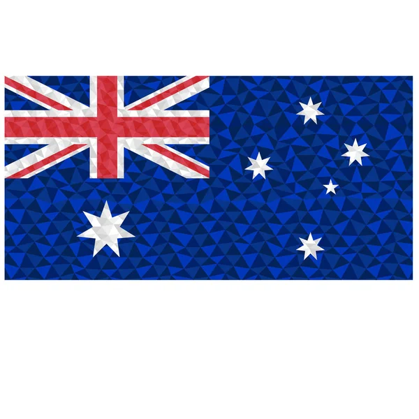 Veelhoekige Vlag Van Australië Nationaal Symbool Achtergrond Laag Poly Stijl — Stockvector