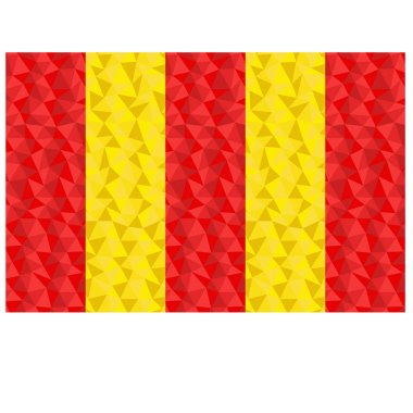 Lodz Voivodeship Poligonal bayrak, Polonya düşük poli tarzı vektör illüstrasyon 