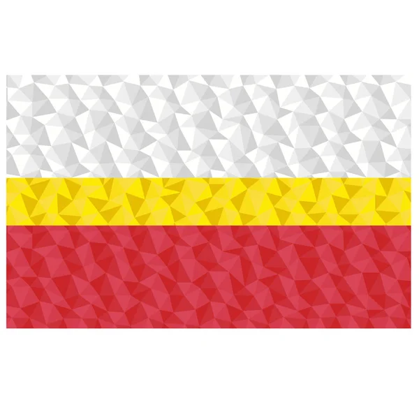 Bandera Poligonal Lesser Poland Voivodeship Low Poly Style Vector Illustration — Vector de stock