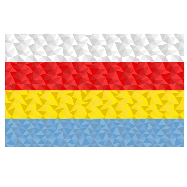 波兰波德拉斯基Voivodeship的多边形旗 在低聚样式矢量插图 — 图库矢量图片