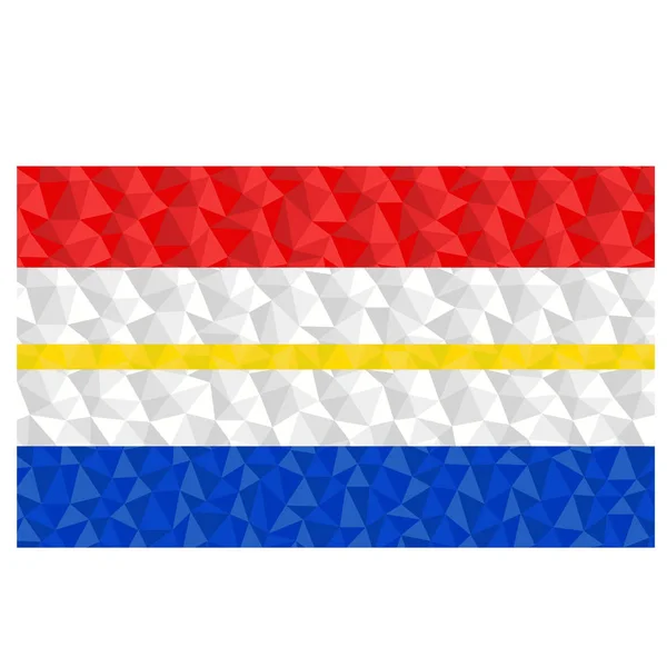 Drapeau Polygonal Mecklembourg Poméranie Occidentale Allemagne Illustration Vectorielle Style Poly — Image vectorielle