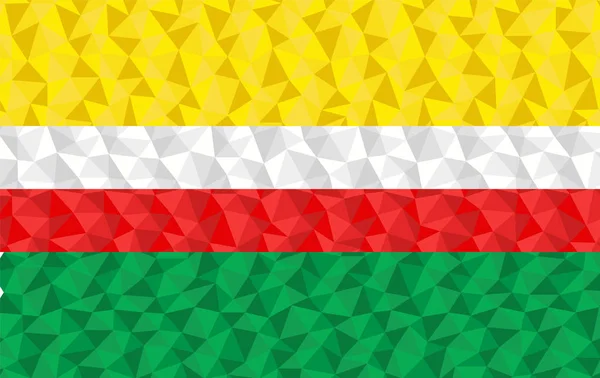 Polygonale Flagge Der Woiwodschaft Lubusz Polen Vektordarstellung Low Poly Stil — Stockvektor