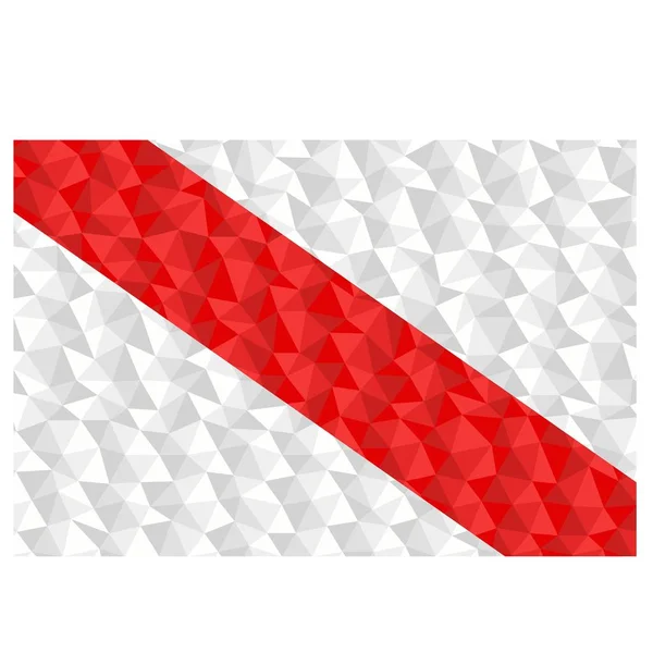 法国斯特拉斯堡的多边形旗 低多边形矢量插图 — 图库矢量图片