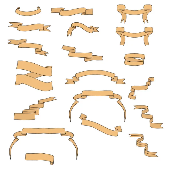 Eine Reihe Von Bändern Und Bannern Die Von Einem Liner — Stockvektor