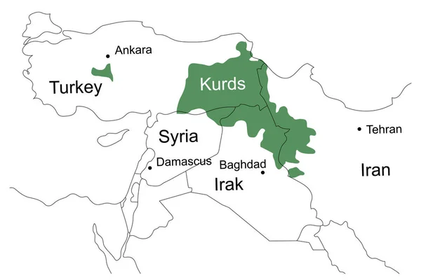 Ortadoğu haritasında Kürtlerin yeri