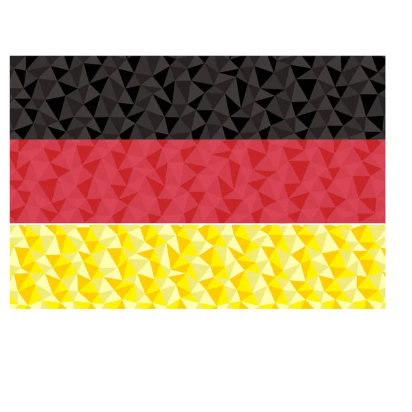 Polygonal Flag Germany Niski Styl Wektor Poli Ilustracja — Wektor stockowy