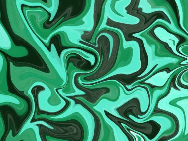 Arkaplan yeşili jasper dalgalı çizgiler dijital illüstrasyon akrilik fırça üreme sırasında yapılır