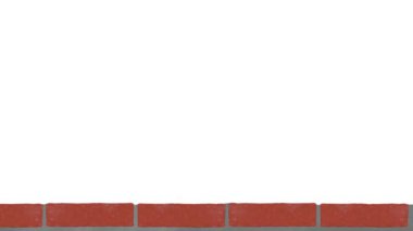 Bir kırmızı tuğla duvar çerçeve animasyon video kaplar