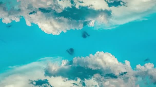 IL TEMPO DI CHIUSURA E IL MOVIMENTO DI COSTRUZIONE CLOUD CON BLUE SKY. Gonfio soffice bianco nuvole blu cielo tempo lapse spostare nuvola sfondo Blu nuvole cielo tempo lapse nube Nuvoloso tempo lapse nuvoloso. 4k — Video Stock