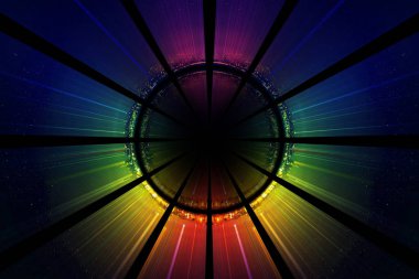 Equality city concept. Panorama colorful night city.  LGBT concept.