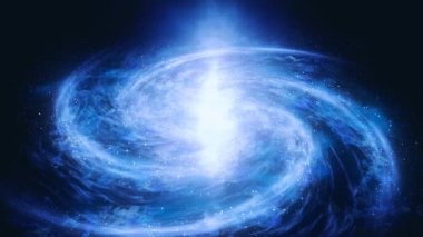 4K görüntüsünü yakınlaştır. Samanyolu Galaksisi. Gezegenler arası seyahat kavramı.