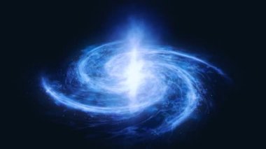 Galaksinin etrafında uçan kamera. Ön manzara. Fevkalade soyut 4k arkaplan görüntüleri.