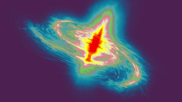 Termal Görüntü Galaksi Görüntüsü Termal Emisyon Uzayda Radyasyon Görüntü — Stok video