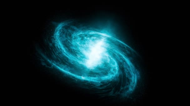 Återgivning Galaxen Spiralgalaxens Struktur Kosmisk Abstrakt Bakgrund — Stockvideo